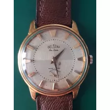 Antiguo Reloj Delbana Luxe A Cuerda Funcionando Bien 38 Mm 