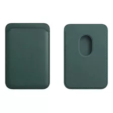 Tarjetero Cellbox Magnético De Cuero Para iPhone 12 / 13 / 14 / 15 - Compatible Con Magsafe - Color Verde