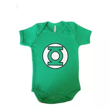 Body De Bebe Roupinha Mesversário Infantil Lanterna Verde 