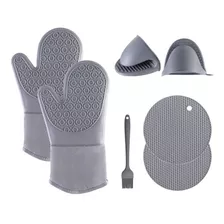 Guantes De Horno 7 En 1 De Silicona Resistente Al Calor