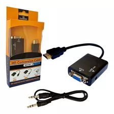 Adaptador Hdmi Para Vga Com Cabo P2 De Áudio