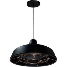 Lampara Techo Candil Colgante Negro Rejilla Maxxi Decorativa