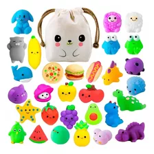 14 Squishy Mochi Foods & Fruits C/ Bolsita Kawaii