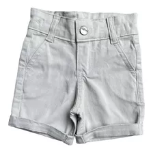 Bermuda Infantil Menino Short Sarja Social Cinza 1 Ao 8