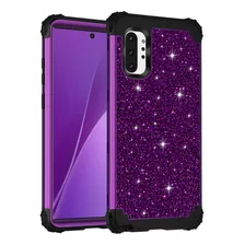 Funda Galaxy Note 10 Plus Lontect Shiny Purple/black