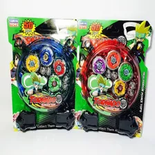 Kit 8 Beyblade Metal + 4 Lançador + 2 Arena Promoção Led