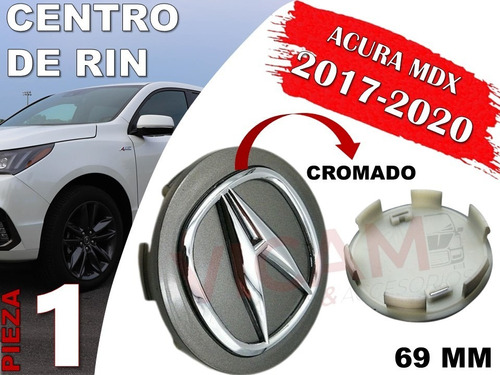 Centro De Rin Acura Mdx 2017-2020 69 Mm Gris Oscuro Foto 2