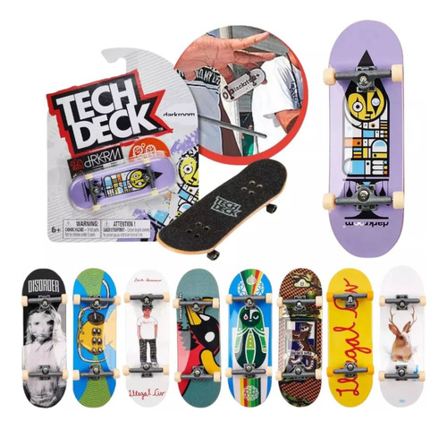 Skate De Dedo Tech Deck Profissional Sortido Com Adesivos