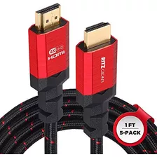 Cable Hdmi 2.0 4k De 1 Pie [paquete De 5] De Ritzgear. Cable