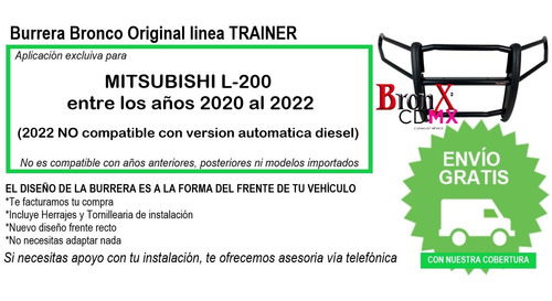 Burrera Cubrefaros Trainer Mitsubishi L200 2020-2022 Foto 9