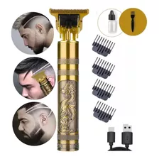 Máquina De Cortar Cabelo Fazer Barba Acabamento Depilação Cor Dourado 110v/220v