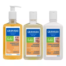 Kit 3 Granado Camomila Sabonete Shampoo Condicionador 250ml