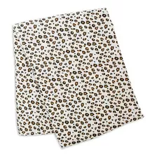 Manta Muselina Bamboo Lulujo 120 X 120 Cm Diseño Leopardo