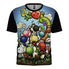 Playera Niños Mario Bros Yoshi Video Juegos Moda Full Print 