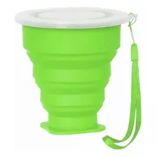 Vaso De Silicona Plegable Con Tapa Libre Bpa