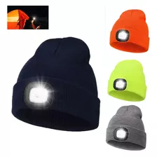 Gorra De Linterna Clásica Tejida Con Puños Con Lámpara