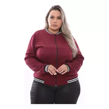 Jaquetinha Bomber Plus Size Feminina Casaco De Frio G1 G2 G3