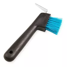 Escova Limpa-cascos De Equitação Azul Turquesa - Cor Preto