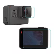 Vidrio Templado Pantalla Y Lente Camara P/ Gopro Hero 5 6 7