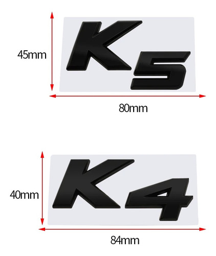 Para Kia K2 K3 K4 K5 Kx7 Metal Trunk Badge Sticker Foto 3