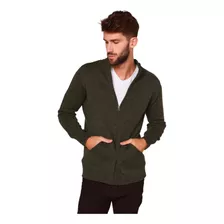 Campera Hombre Cuello Polo, Con Cierre Y Bolsillos Art 425