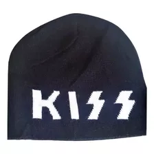 Touca Gorro Em Lã Preta Kiss Banda Rock Punk Tam Adulto