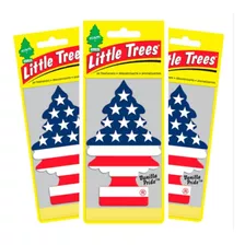 3 Cheirinho Little Trees Bandeira Eua Vanilla Pride P/carro