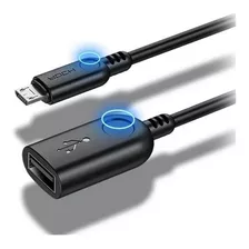 Cable Micro Usb A Usb Hembra 2.0 Rock Rcb0604 Color Negro