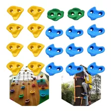 20 Piedras De Escalada Multicolor Con Textura Para Niños