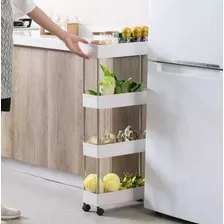 Mueble Estante Organizador Baño Cocina Con Ruedas 4 Niveles