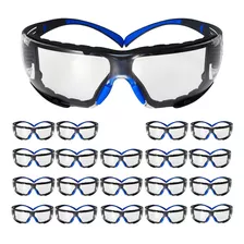 Pack De 20 Gafas De Protección 3m, 27731-case, Negro/azul