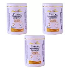 Kit C/3 Cr. Massagem Corporal Centella Lírio Branco 1kg