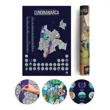 Mapa Cundinamarca Decorativo Para Raspar Mapa Viajero Bogotá