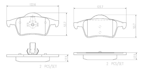Balatas Traseras Volvo V70 2003 2.3l Brembo Foto 2
