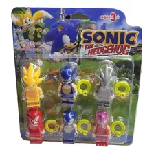 Sonic Set 6 Personajes Bloques