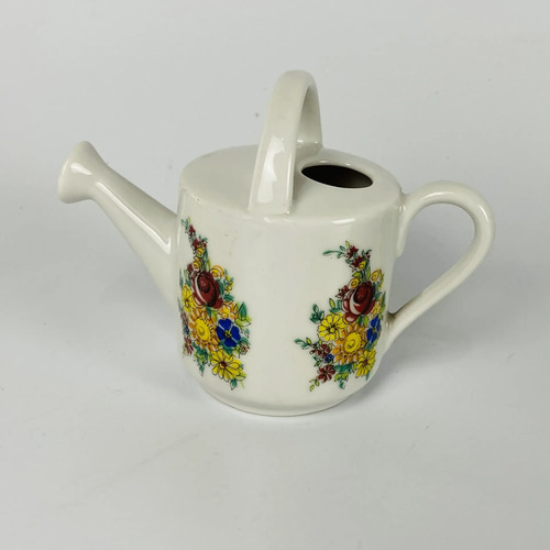 Galheteiro Porcelana Floral Com Bandeja E Alça Vintage 3