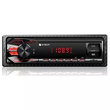 Auto Radio Automotivo E-tech Premium Mp3 Fm 2 Usb Bt Sd App