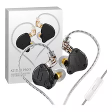 Audífonos In-ear Gamer Con Micro Kz Zs10 Pro X Negro