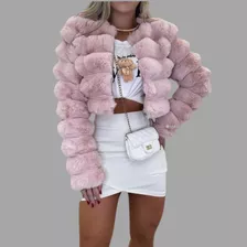 Jaqueta De Frio Pelo Puffer Feminino Casaco Teddy Tendência 