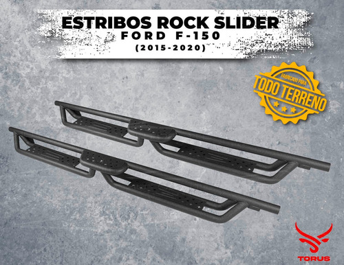 Estribos F150 Doble Cabina 2015-2020 Rock Slider Torus Foto 2
