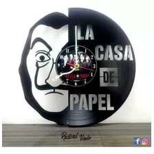 Reloj De Vinilo La Casa De Papel Regalos Decoracion 