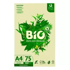 Resmas Bio Papel Color Natural Ecologico A4 75grs X 10 Unida