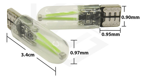 Kit 10 Foco De Pellizco Led Cob Vidrio Filamento Canbus T10  Foto 4