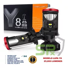 Luces Led De Lupa Y8 / Y6 Bombillo Carro Faro H4