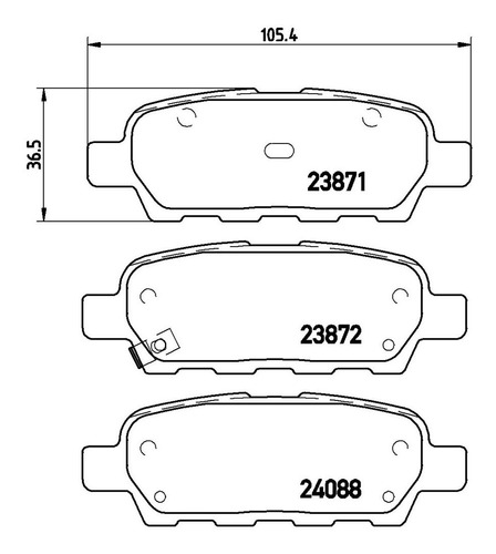 Set-4 Balatas Traseras Renault Koleos 2.5l L4 15/16 Brembo Foto 2