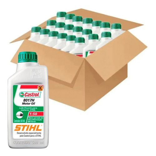 Combo Com 20 Óleos Castrol Stihl 500ml 2tempos P/ Motosserra