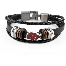 Pulsera Akatsuki Naruto Itachi - Cuero Sintético.