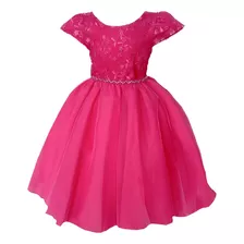 Vestido Infantil Menina Pink Luxo , Festas Casamento