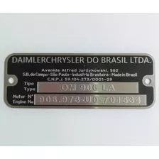 Plaqueta Numero Do Motor Daimlerchrysler - Frete Gratis