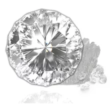 Gema Diamante Moissanita 0.8ct Corte Redondo Certificado 